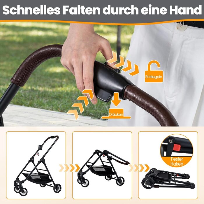 Візок для собак Costway 3 в 1, чорний: візок-будка, сумка-переноска, з регульованим дахом та корзиною