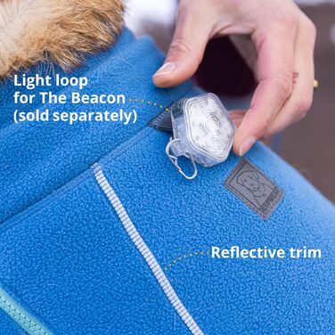 Тепла флісова куртка для собак RUFFWEAR Climate Changer Galaxy, розмір L – преміум жилет на блискавці для прогулянок і бігу, універсальна для всіх сезонів