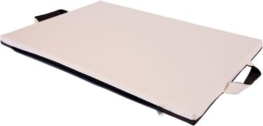 Килимок для собак CopcoPet Alex Бежево-коричневий 98 x 68 см – Міцне штучне шкіряне покриття, легко миється, нековзний, для середніх собак, авто, саду, кемпінгу – з шаром піни 3,5 см