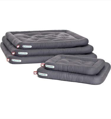 Ортопедичне ліжко для собак Doctor Bark, 75x65 см, сірий колір, миється при 95°C, гігієнічне, міцне та зручне