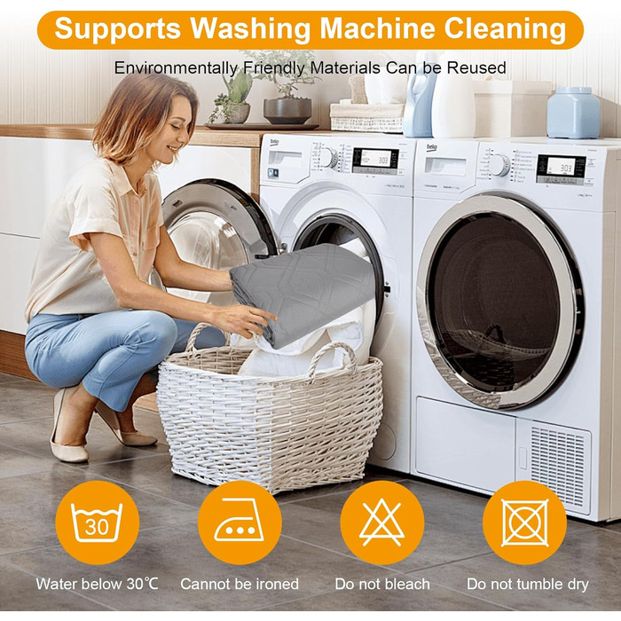 Водонепроникний килимок для собак Dokeno - двосторонній, м'який, для великих та маленьких собак/кішок, захист для дивану, ліжка та авто, придатний для прання (132 x 213 см)