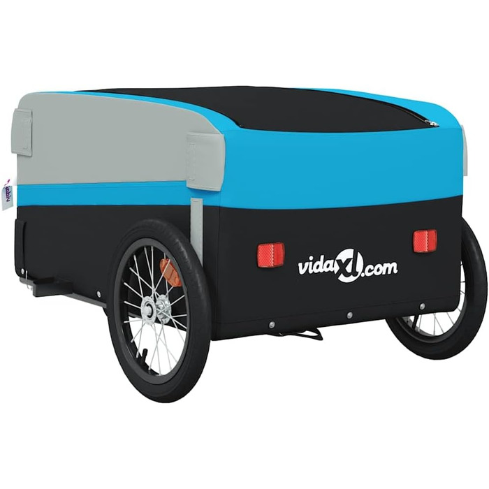 Дитячий/Транспортний причіп для собак, велосипедний причіп чорного та синього кольору, 45 кг, сталь, легкий у збиранні