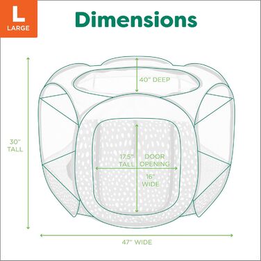 Furhaven Переносне вольєр для собак та котів, складаний ігровий майданчик/вольєр для дому та вулиці з блискавкою, сірий камінь, L Сірий камінь Великий