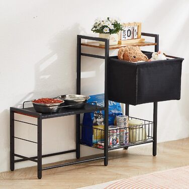 Підставка для корму для собак VEVOR, 92 x 27 x 75 см, з піднятими мисками, для великих, середніх та маленьких собак