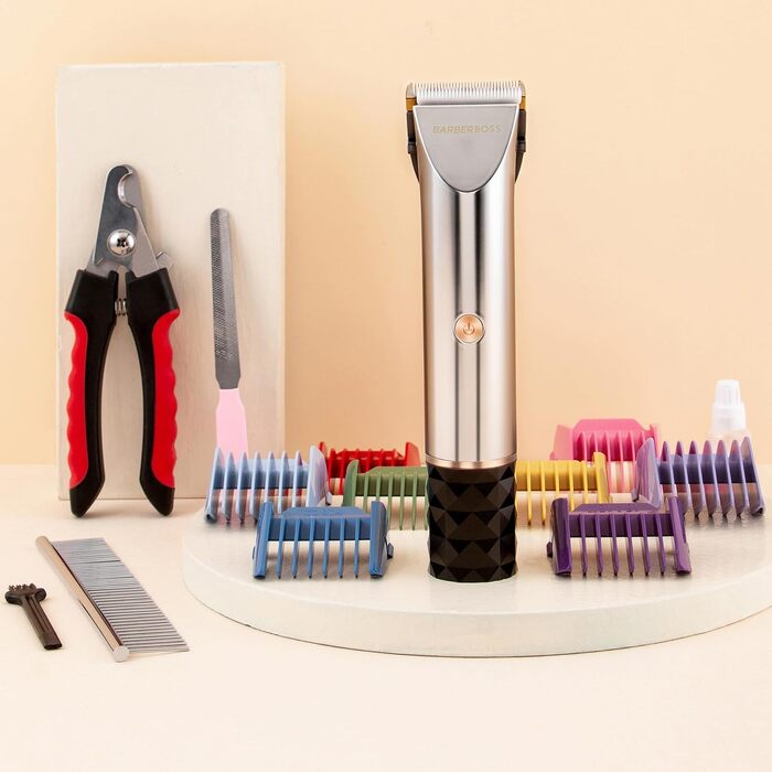 Професійна машинка для стрижки собак BarberBoss: набір для грумінгу, машинка для котів, стрижка для густого хутра