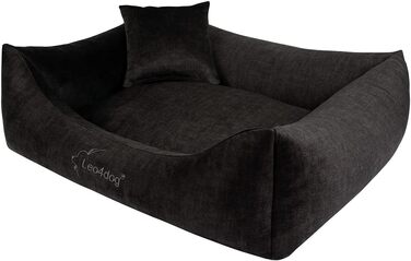 Диван для собак Leo4dog Vogue, 5 розмірів, 5 кольорів, собаче ліжко, подушка, корзина, розмір S (67x52 см), колір вугільний