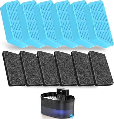 Запасні фільтри для фонтанів для котів, 2.2 л, 6 шт.