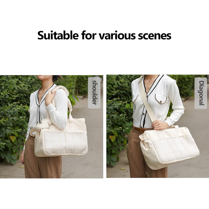 Сумка-переноска для собак та котів, складана, бавовняна, бежева