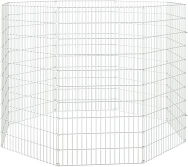 Клітка для кроликів vidaXL, 8 панелей, 54x100 см, оцинкована сталь, вольєр для тварин