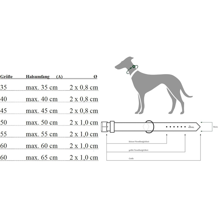 Нашийник для собак HUNTER OSS, мотузка, латунь, морський стиль, L-XL (чорний, 40 (S-M))