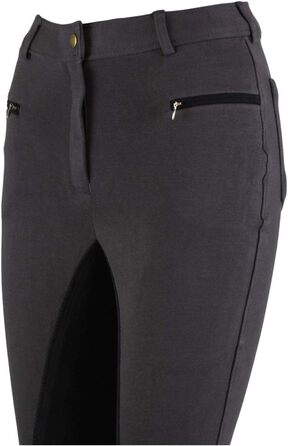 Жіночі штани для їзди верхи RL24 Vollbesatz Flex BASICLINE (36, темно-сірий/чорний)