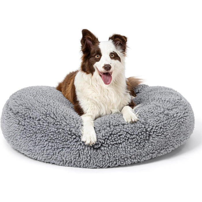 Міцне ліжко для собак Toutwool - кругле, стійке до кусання, 63 см, сірий (L)