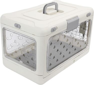 Транспортна переноска для котів Asixxsix, розкладна, прозора, з вентиляцією. Просторий пластиковий бокс для дому та подорожей