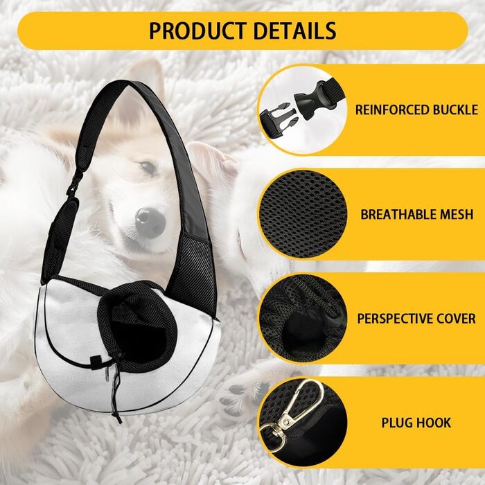 Персоналізована сумка-переноска для собак, з фото/текстом, для маленьких собак, Crossbody, для прогулянок та велосипеда