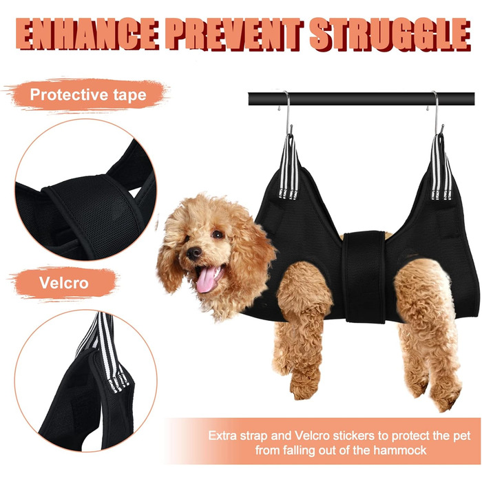 Набір для грумінгу собак та котів MACUNIN: гамак, інструменти для стрижки кігтів, аксесуари для миття. Підходить для собак та котів будь-якого розміру.