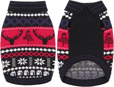 Світер для собак KONVINIT з різдвяним дизайном (XL, 62см), теплий різдвяний костюм для собак з оленями, сніжинками та ялинкою, зелений, ідеальний для зими