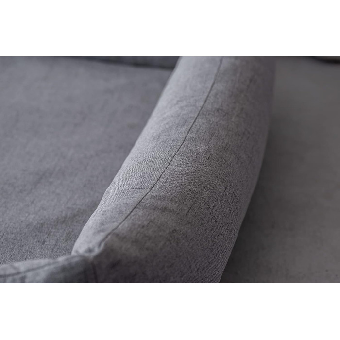 Ортопедичне ліжко для собак Bruno Grosse, середнього та малого розміру - подушка для собак, килимок для собак з тканини Aura - піна з пам'яті, м'яка, довговічна, зносостійка, стійка до розривів (L, Темно-сірий) L Темно-сірий