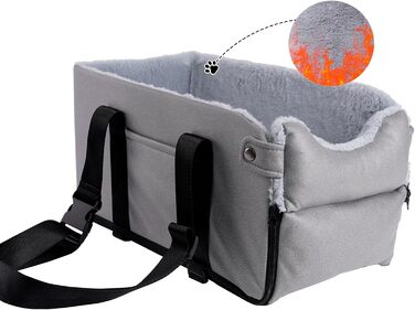 Автокрісло для собак та котів: стабільне, з ременями, знімне, миється, до 6 кг