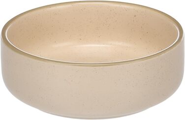 Миска для собак з кераміки, велика, 1,5 л, для миття в посудомийній машині, кругла, бежева, Flamingo Weiß, 1,5 л