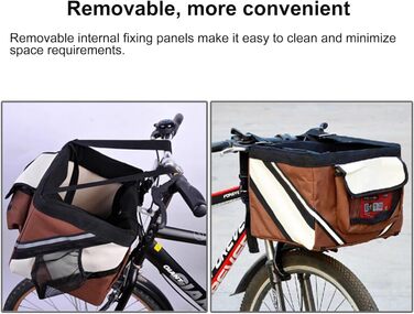 Велосипельна переноска для собак DONGXIAO, рюкзак для тварин, чорний, Oxford-Gewebe, до 6 кг