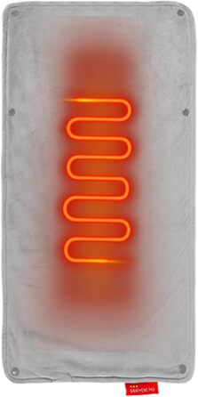 Водонепроникне електричне грілка для котів, цуценят та маленьких собак, 58.4 x 27.9 см, акумуляторний, сірий