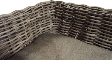 Корзина для собак з натурального ротангу з подушкою, великий розмір XL