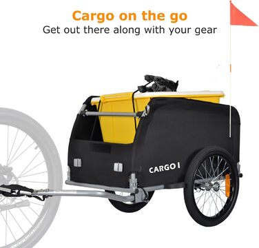 Fahrradanhänger Tiggo VS Cargo: Великий вантажний причіп для велосипеда, 75x46 см, 120 літрів, зелений