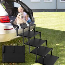 Складана драбина для собак у машину, SUV, вантажівка - Легка рамка для домашніх тварин для великих собак з антиковзкою поверхнею