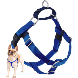 Шлея для собак 2 Hounds Design Freiheit Wags Whiskers, проти тягнення, 5/8 дюйма, середня, королівський синій