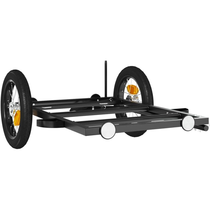 Причіп для собак, велосипедний причіп, причіп для джогінгу, чорний 122x53x28 см, сталь