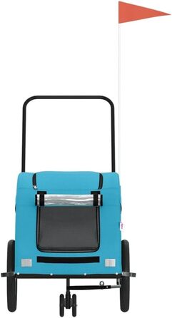 Причіп для велосипеда, переноска для собак, блакитний, Oxford-тканина, сталь, 93988