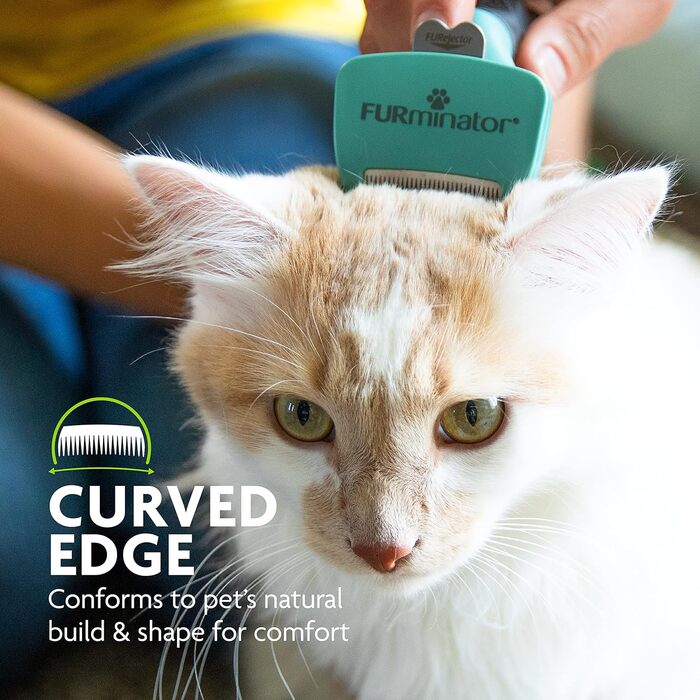 Щітка FURminator для маленьких короткошерстих котів, видаляє шерсть, проти линяння