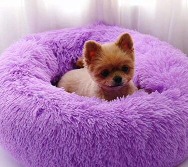 Кімната для домашніх тварин у формі пончика: ліжко для собак, ліжко для котів, гніздо для тварин, м'яке ліжко для котів та маленьких собак (60 см, Волетт)