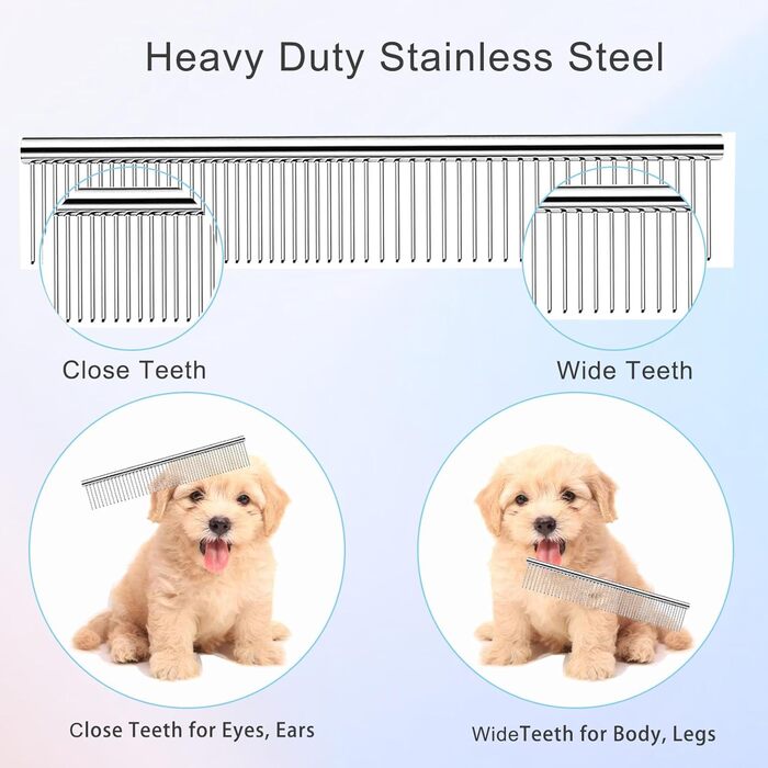 Набір для грумінгу собак Jiasoval 4-в-1: професійні ножиці, сталевий гребінець, сумка, безпечні кінчики