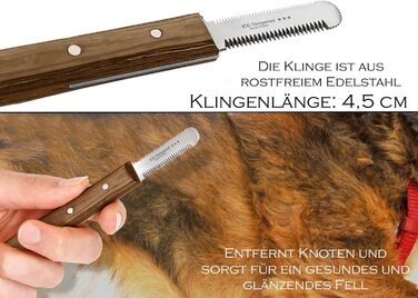 Набір триммерів для собак та котів: 4 частини, щітка, ножиці, тример для підшерстка, високоякісна сталь, для довгої та короткої шерсті