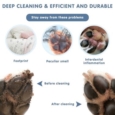 Очисник лап для собак, знімний, портативний, з м'якими силіконовими щетинками для маленьких та середніх тварин