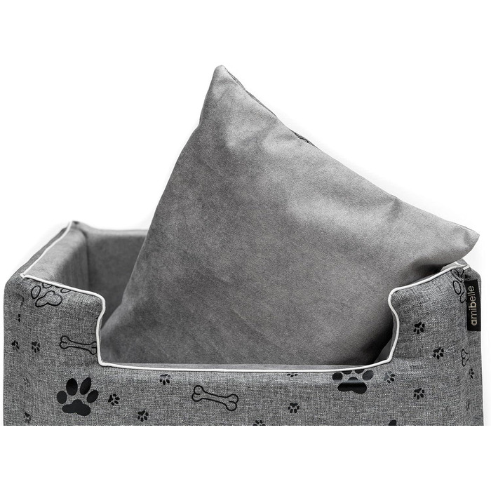 Автокрісло для собак Boutique Zoo | Зручне автокрісло для собак, котів та інших домашніх тварин | Для заднього сидіння, пасажирського сидіння | Автоматичне ліжко для собак, сумка-переноска | Поліестер, еко-замша | Колір: | Розміри: (L (57x50 см), Сірий / 
