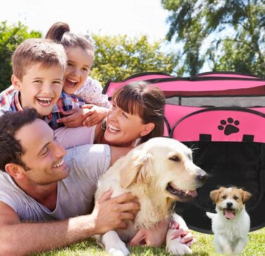 BRIMOREA Клітка для котів та собак, забіг для цуценят 74x74x43 см, клітка-вольєр для тварин, коричнева