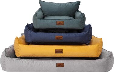 Крісло-ліжко для собак, ліжко для домашніх тварин, м'яке ліжко для собак, ліжко-матрац для собак, ліжко-софа для собак, XXL, 106 x 80 см, бежевий, екологічний льон