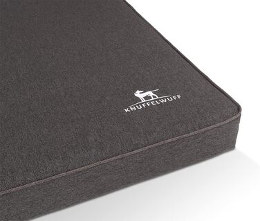 Ортопедичний лежак для собак Knuffelwuff Nantucket з велюру, антрацит, 80x60 см, знімний чохол, машинне прання, для великих, середніх і малих собак