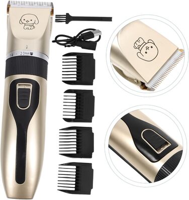 Електрична машинка для стрижки собак BESPORTBLE - титанове лезо, тиха робота, для догляду за тілом, вухами та обличчям