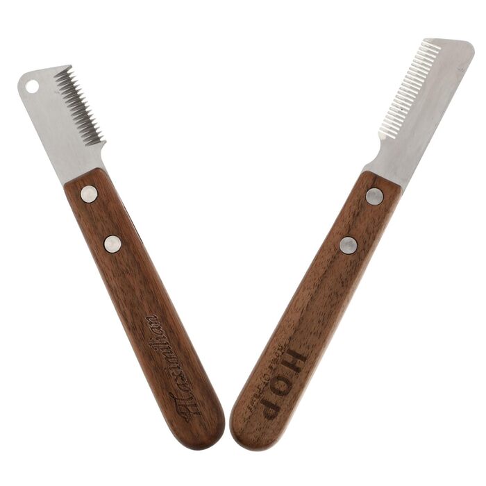 Набір щіток для грумінгу собак Kisangel: 2 шт. для догляду за шерстю, видалення ковтунів. Підходить для собак з довгою та середньою шерстю. Ергономічна ручка з дерева, професійний інструмент.