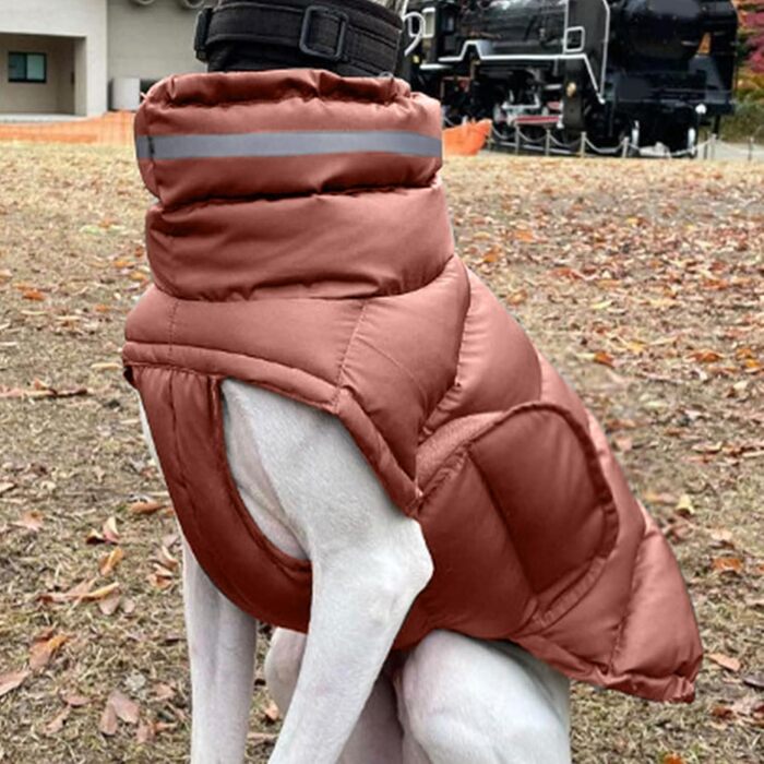 Зимовий одяг для собак - тепла куртка з поліестеру 75 см | Теплий одяг для маленьких, середніх та великих собак, стійкий до холоду, модний одяг для активного відпочинку на природі