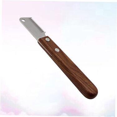 Гребінець для видалення підшерстка Besportble для собак та котів з нержавіючої сталі та ергономічною ручкою з дерева