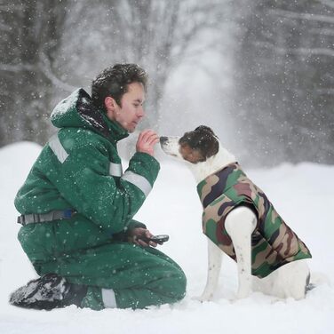 Водонепроникна куртка для собак FeiaX, тепла зимова жилетка для маленьких, середніх та великих собак (камуфляж, 5XL)