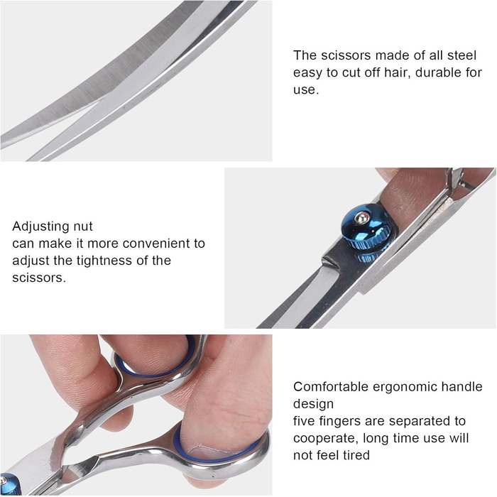 Набір для грумінгу собак: професійна шерстьова ножиці з нержавіючої сталі, набір для догляду за шерстю, тример, гребінець, для собак та котів