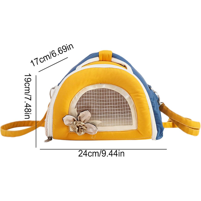 Транспортна сумка для маленьких тварин: переноска для собак, котів, шиншил | Переноска для хом'яків, кроликів, морських свинок, аксесуари для подорожей (Помаранчевий)