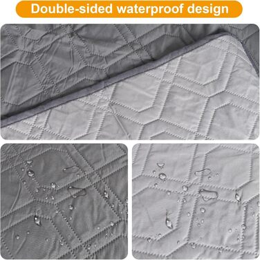 Водонепроникний килимок для собак Dokeno - двосторонній, м'який, для великих та маленьких собак/кішок, захист для дивану, ліжка та авто, придатний для прання (132 x 213 см)