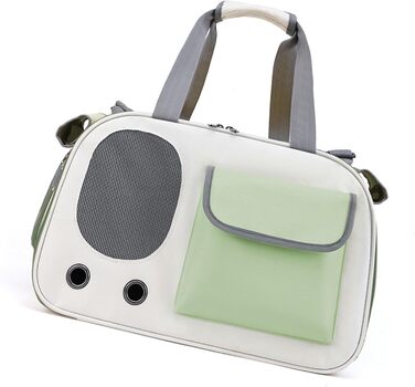 Трансформер для собак та котів Topyond: велика місткість, вентиляційне вікно, регульований ремінь, водовідштовхуючий оксфорд, зелений