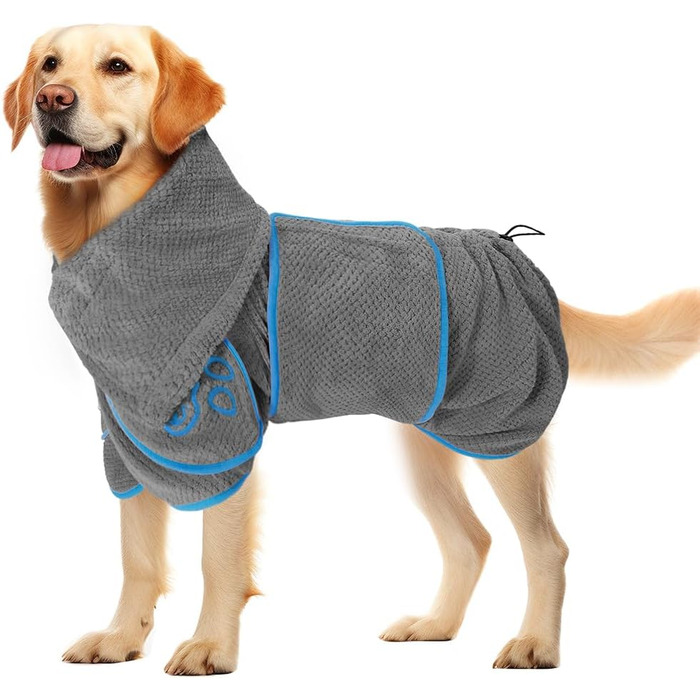 Рушник для собак SowTon - надпоглинутий, сірий (L)